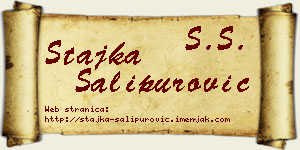 Stajka Šalipurović vizit kartica